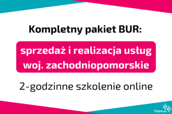 2-godzinne szkolenie online do poradnika BUR: sprzedaż i realizacja usług – zachodniopomorskie