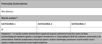 wyniki audytu